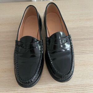 Jcrew black loafers size 8